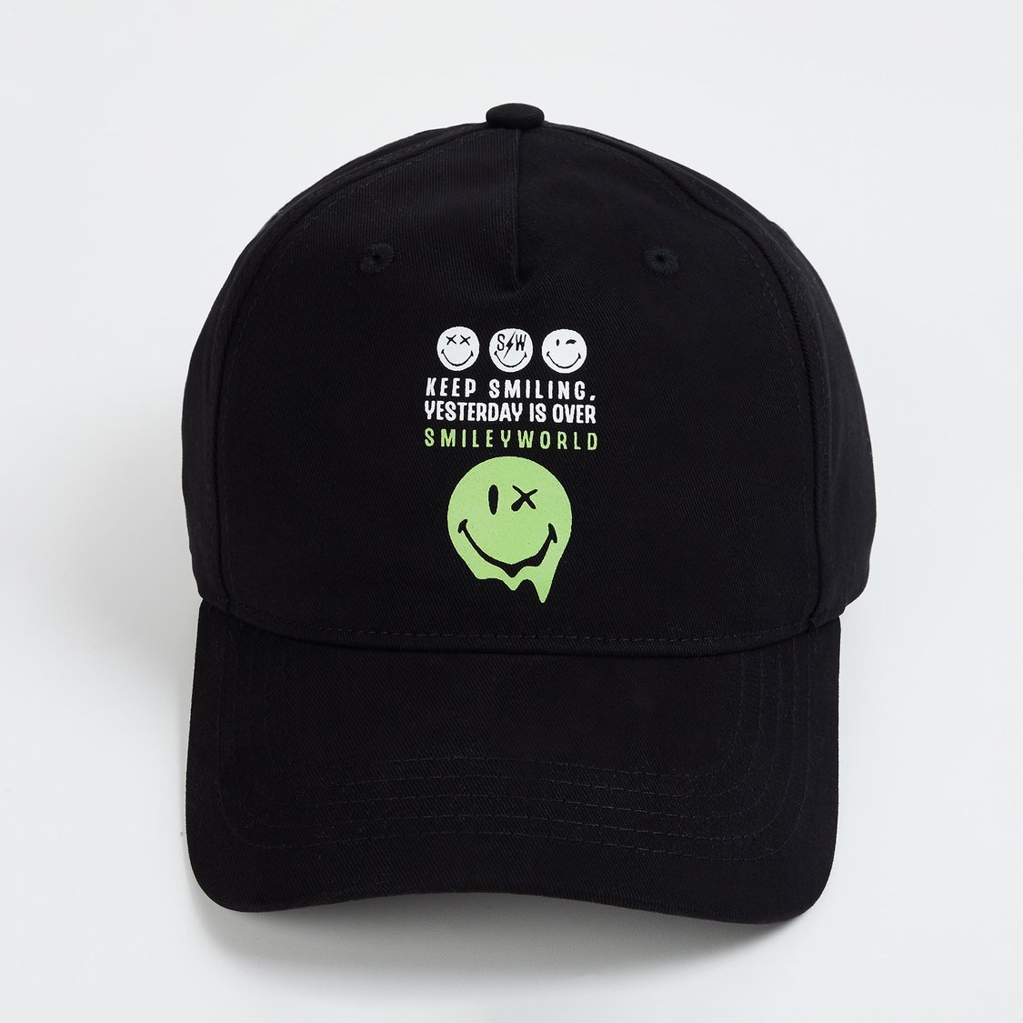 SMILEY WORLD Men Typographic Printed Baseball Cap