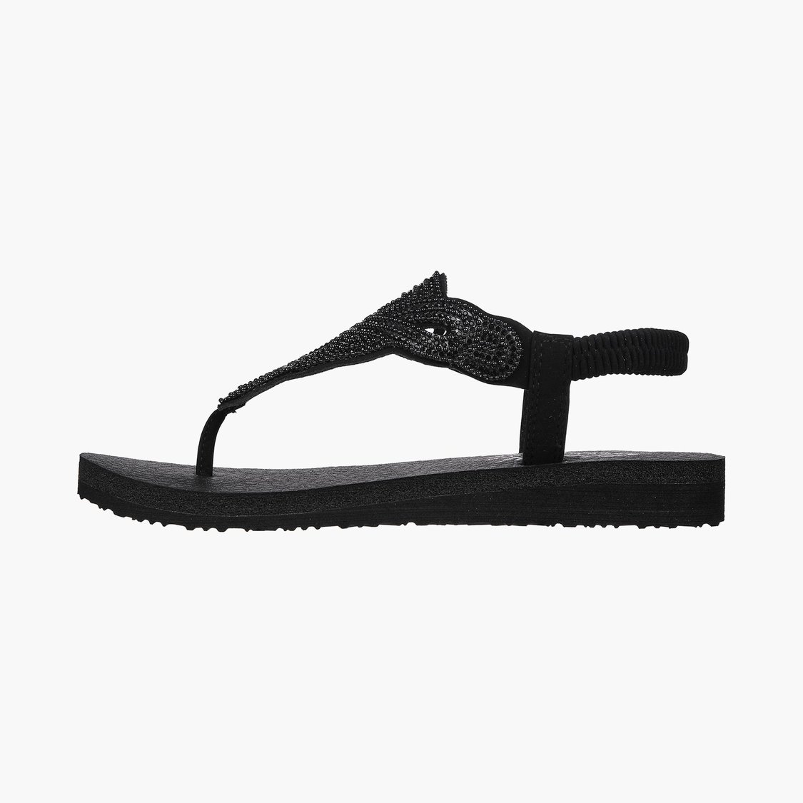 SKECHERS Women Embellished T-Strap Flat Sandals
