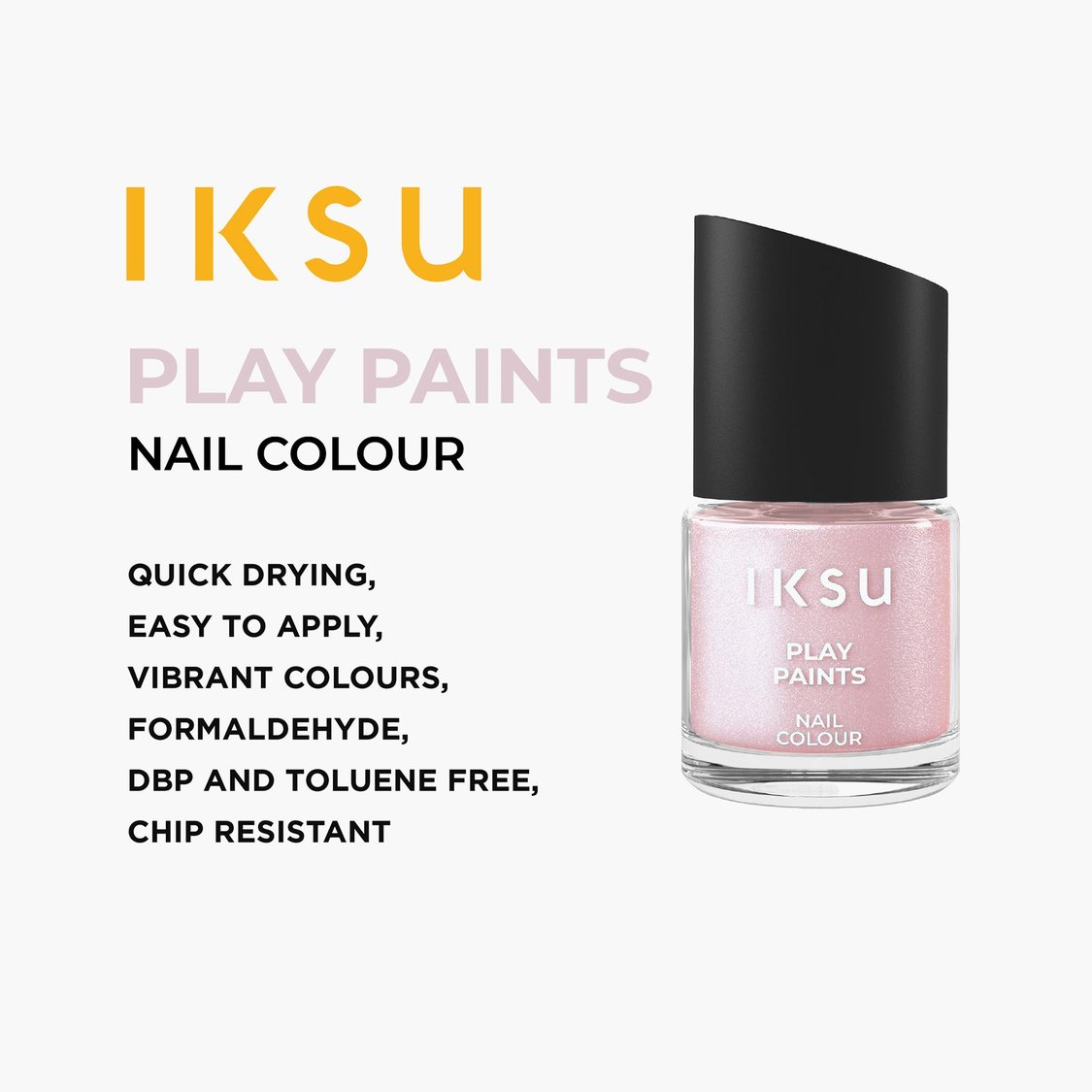 IKSU Play Paints Nail Colour -  Pink Champagne - 8ml