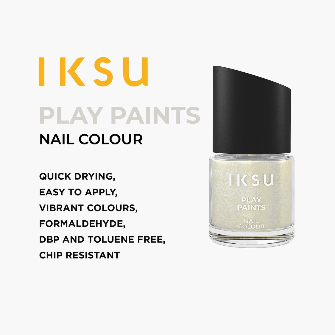 IKSU Play Paints Nail Colour - Pearl Shimmer - 8ml