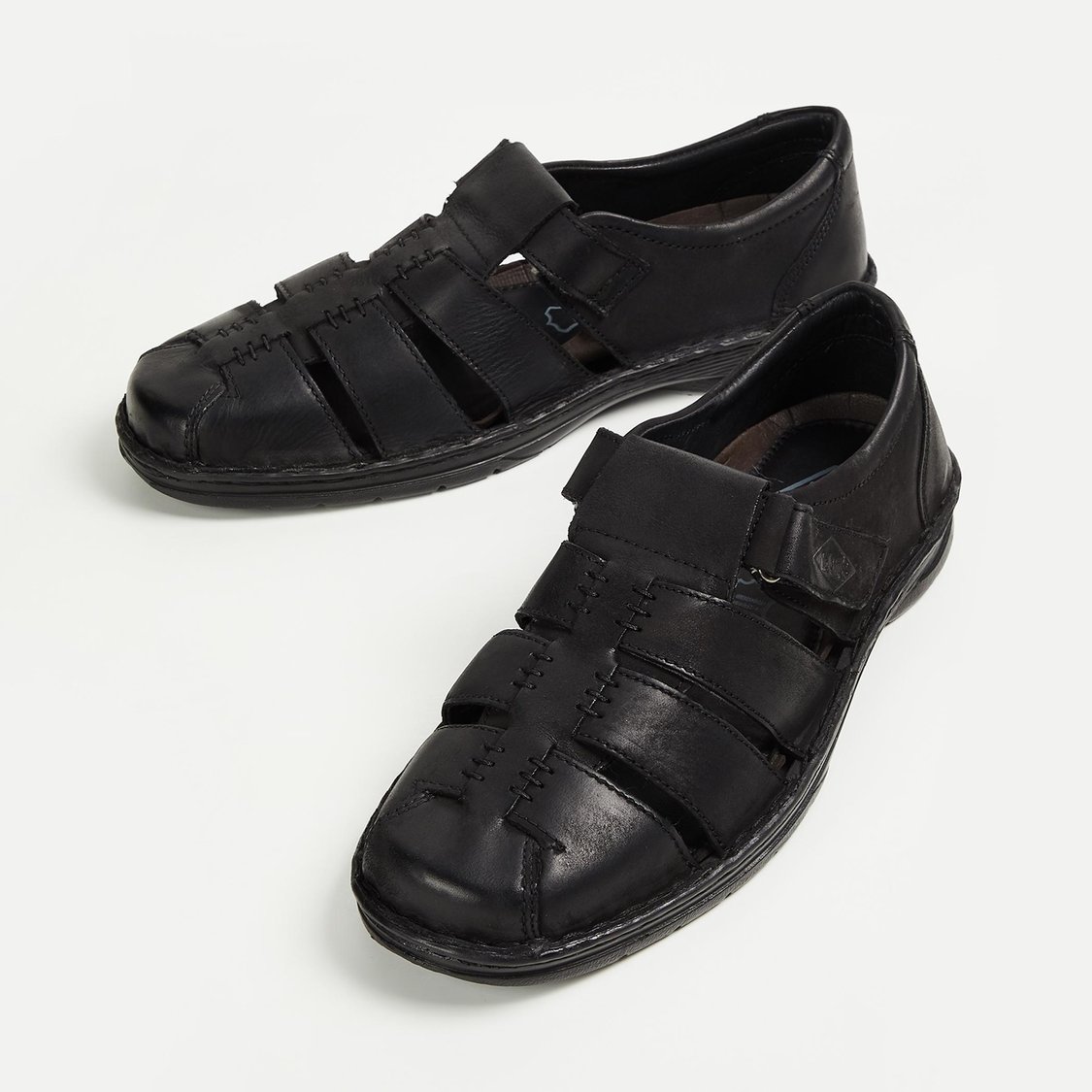 Buy LEE COOPER Men Solid Velcro Closure Formal Sandals from Lee Cooper at just INR 2499.0