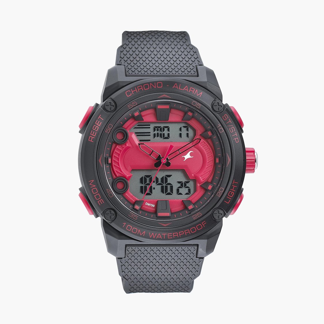 Buy FASTRACK Men Round Analog Digital Watch with Rubber Strap 38065PP04 from Fastrack at just INR 2695.0