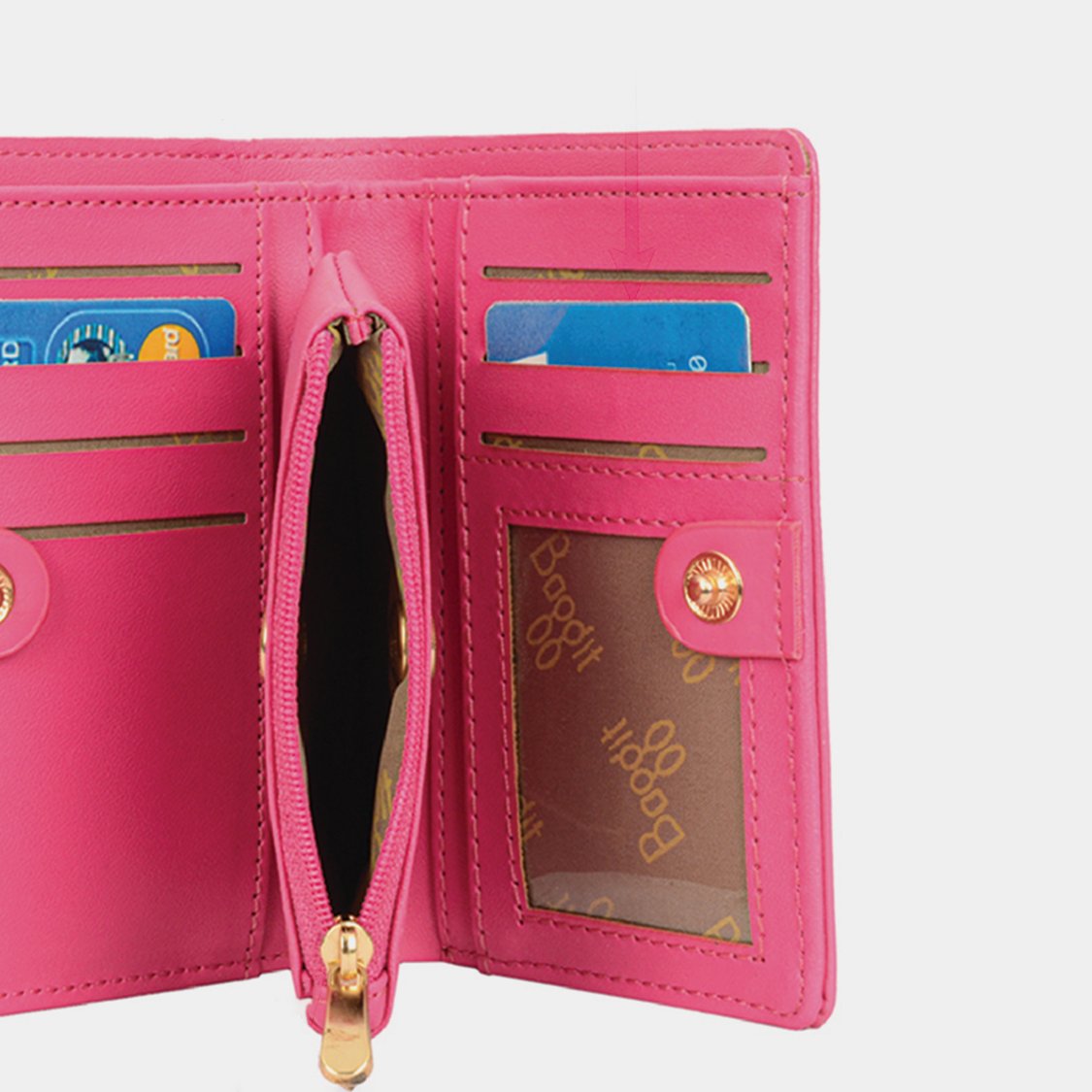 BAGGIT Women Solid Bi-Fold Wallet