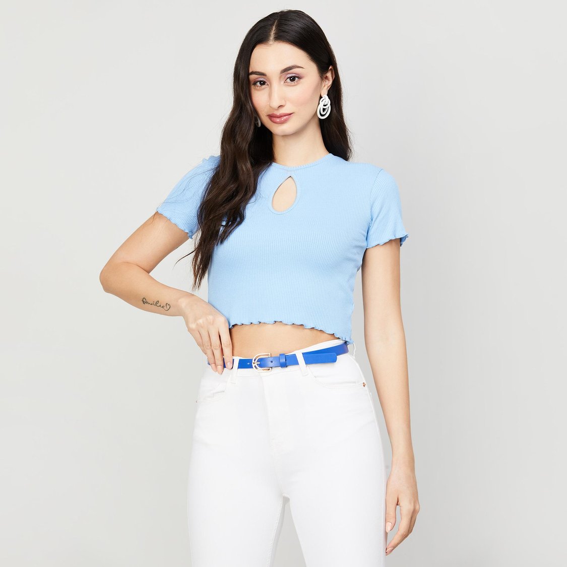 GINGER Women Solid Buckle-Closure Belt