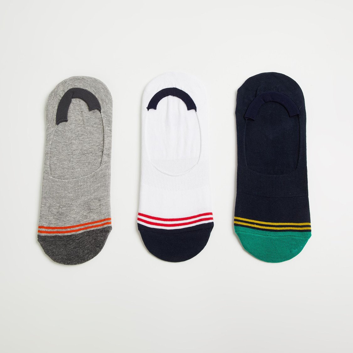 FORCA Men Colourblock No-Show Socks - Pack of 3