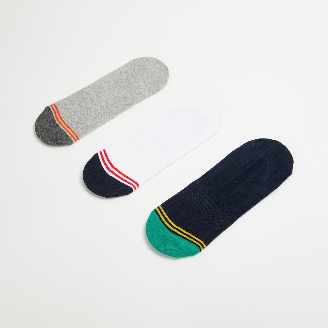 FORCA Men Colourblock No-Show Socks - Pack of 3