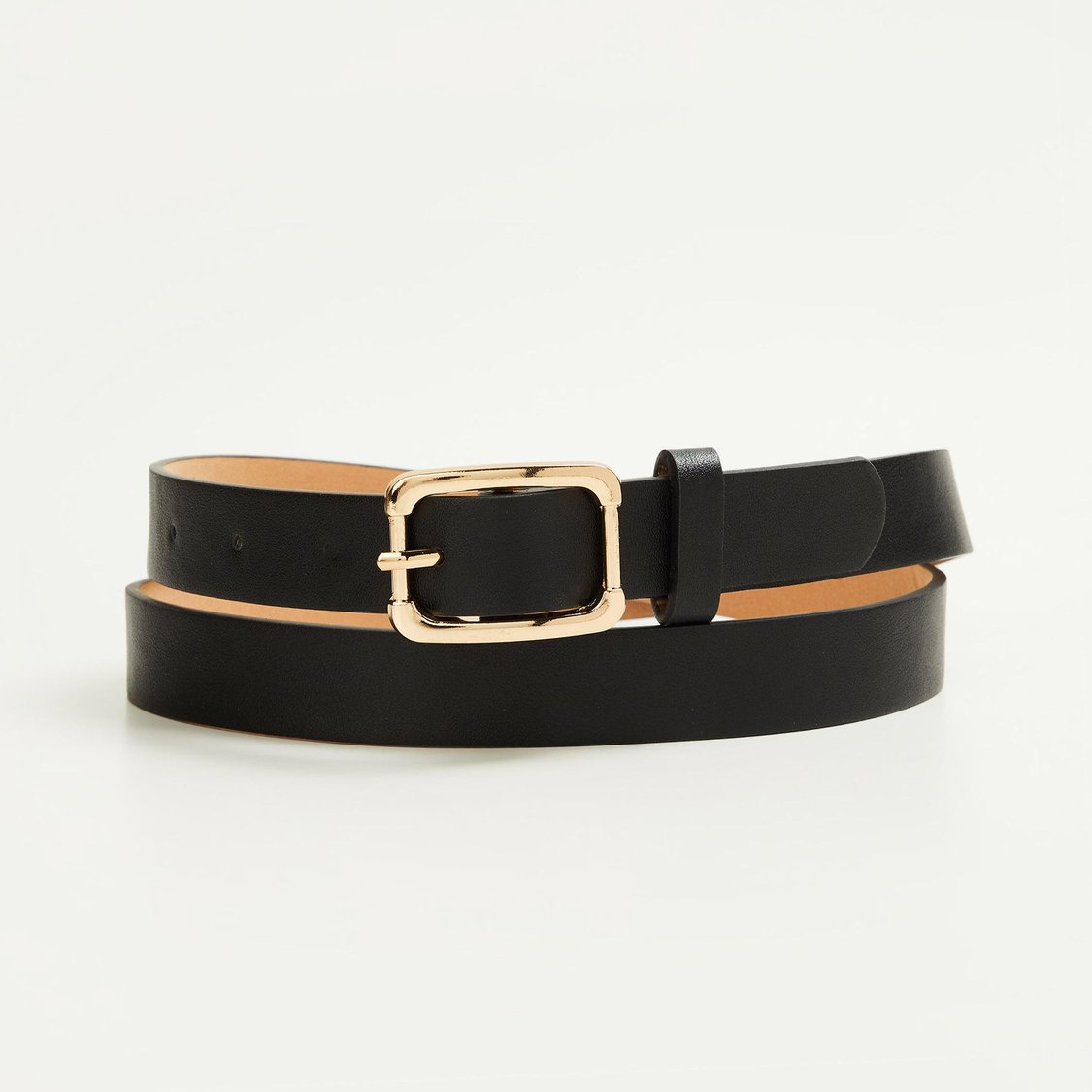GINGER Women Solid Buckle-Closure Belt - Pack of 2