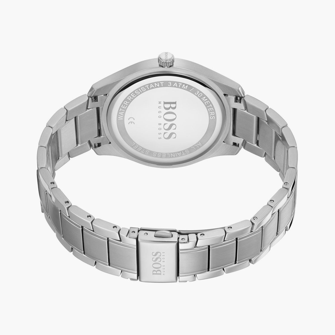 Buy BOSS Men Round Analog Watch with Metal Strap 1513730 from