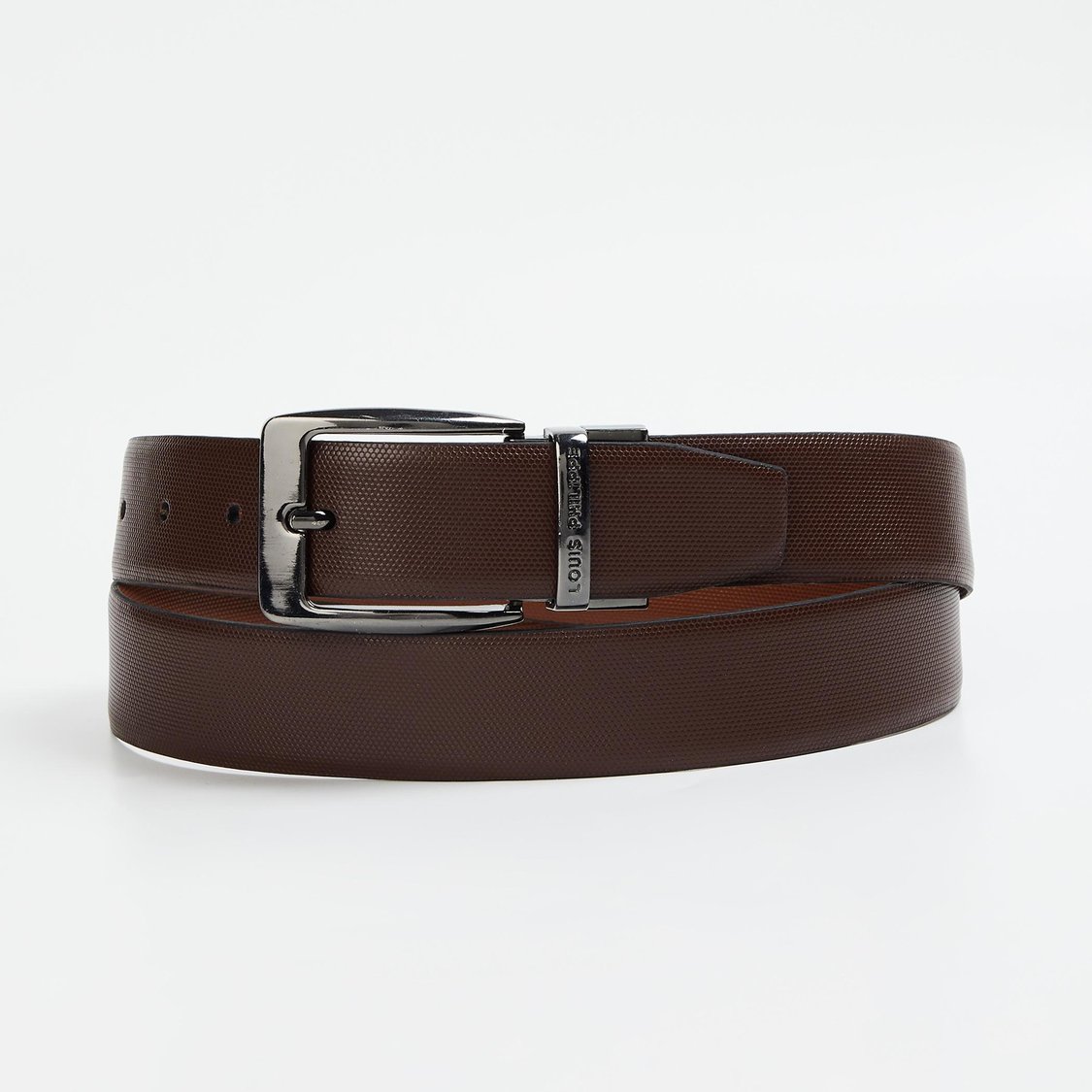LOUIS PHILIPPE Men Textured Reversible Leather Belt