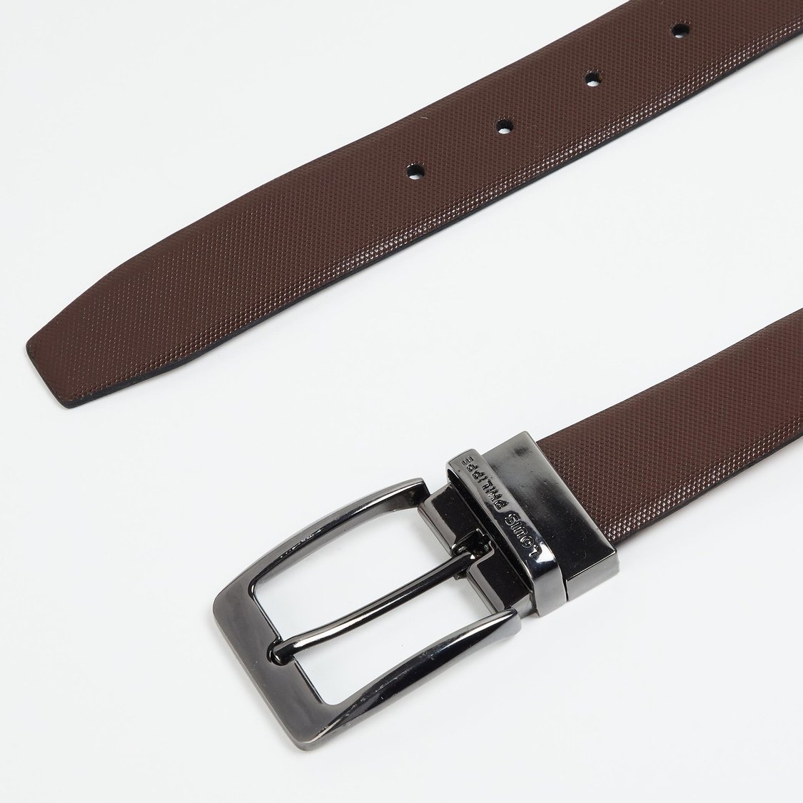 LOUIS PHILIPPE Men Textured Reversible Leather Belt