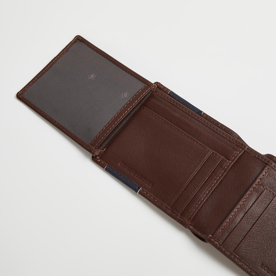 LOUIS PHILIPPE Men Textured Leather Bi-Fold Wallet