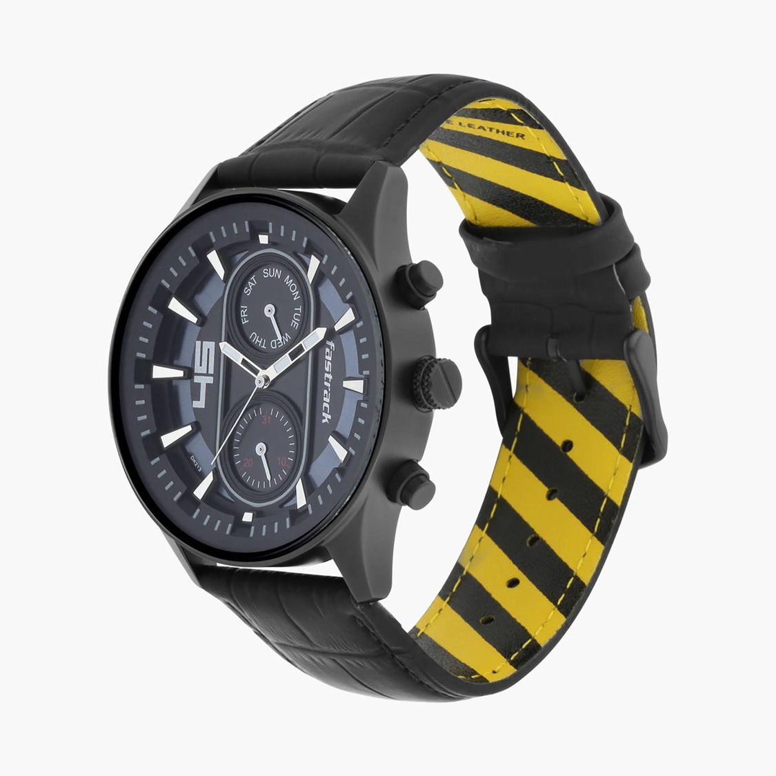 Buy FASTRACK Fastfit Men Multifunction Watch with Leather Strap