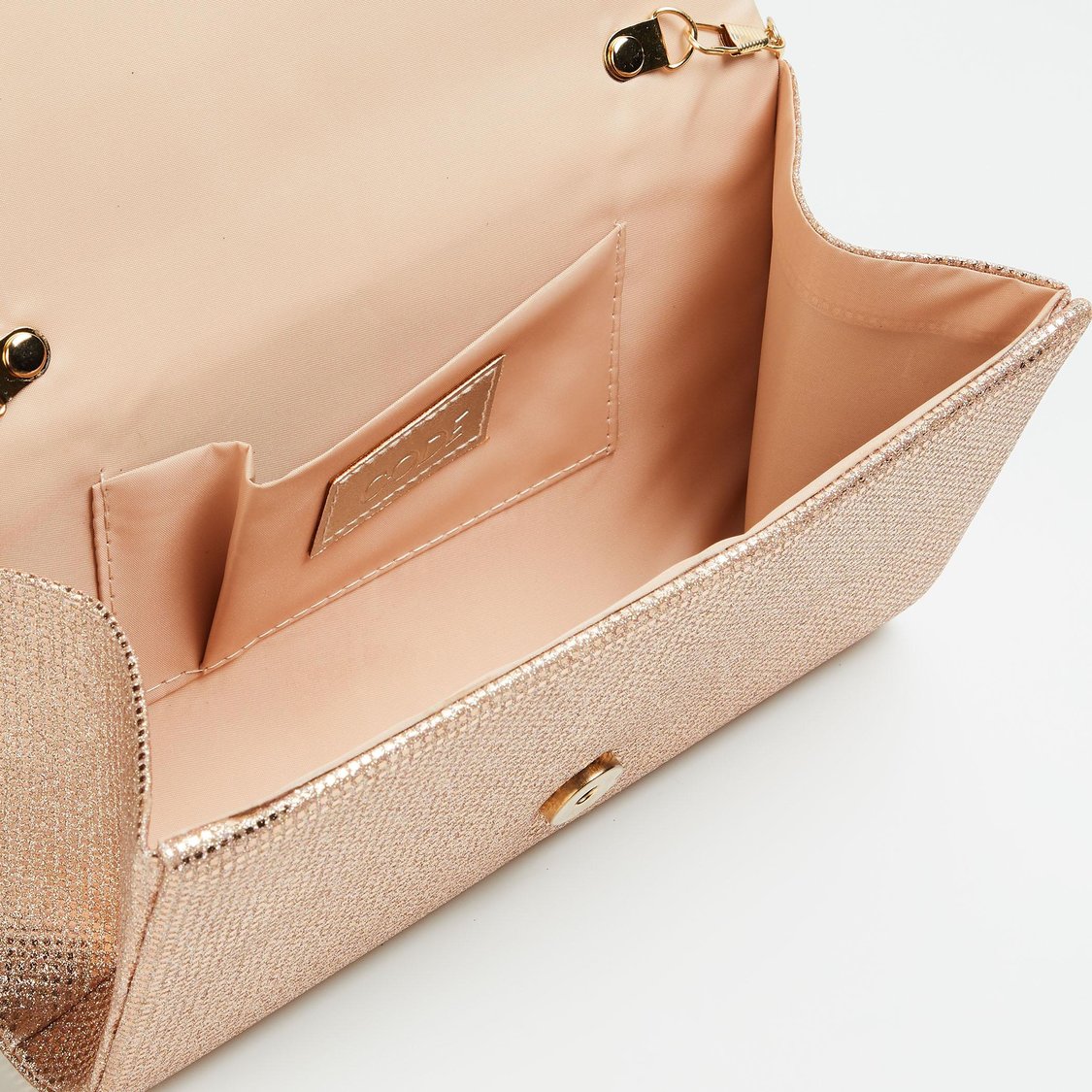 CODE Women Embellished Clutch with Chain Strap