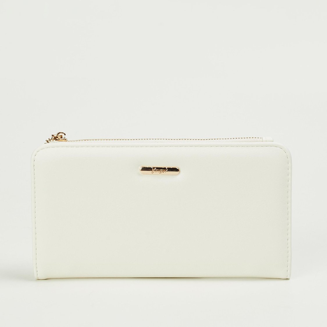 GINGER Women Solid Push-Button Bi-Fold Wallet