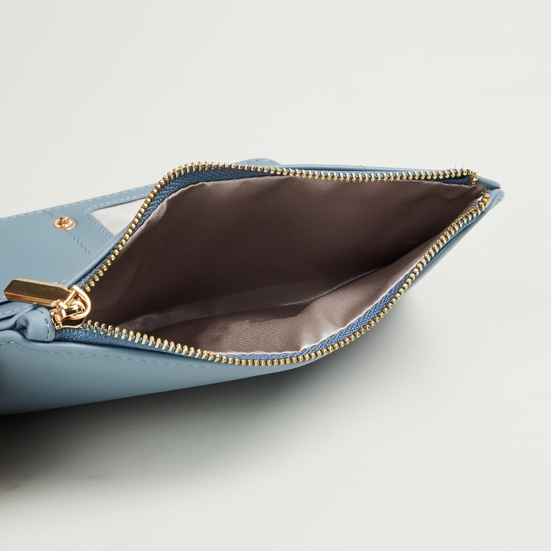 GINGER Women Solid Push-Button Bi-Fold Wallet