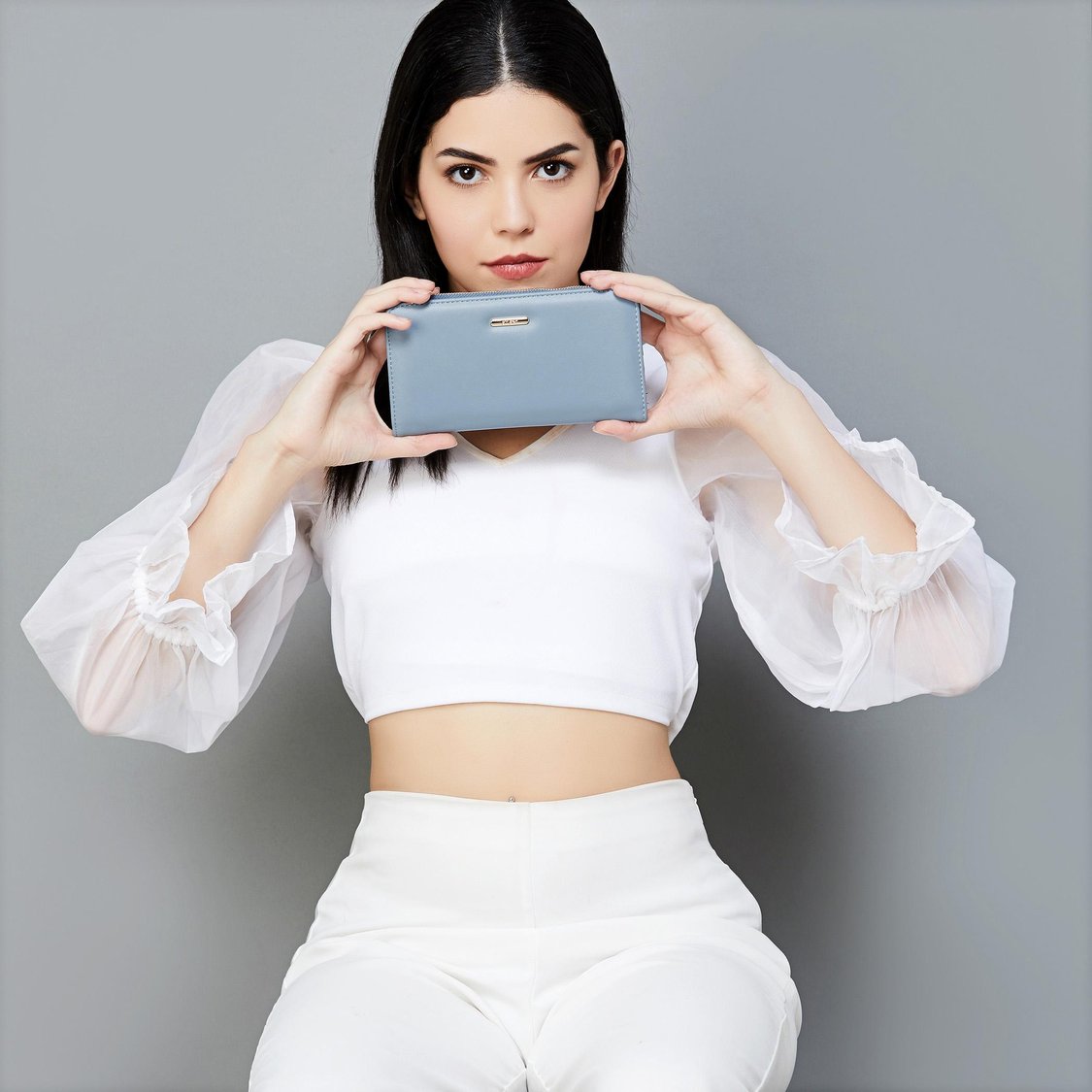 GINGER Women Solid Push-Button Bi-Fold Wallet