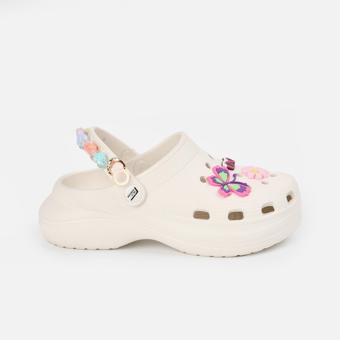White Women's Classic Festival Vibes Platform Clog Crocs