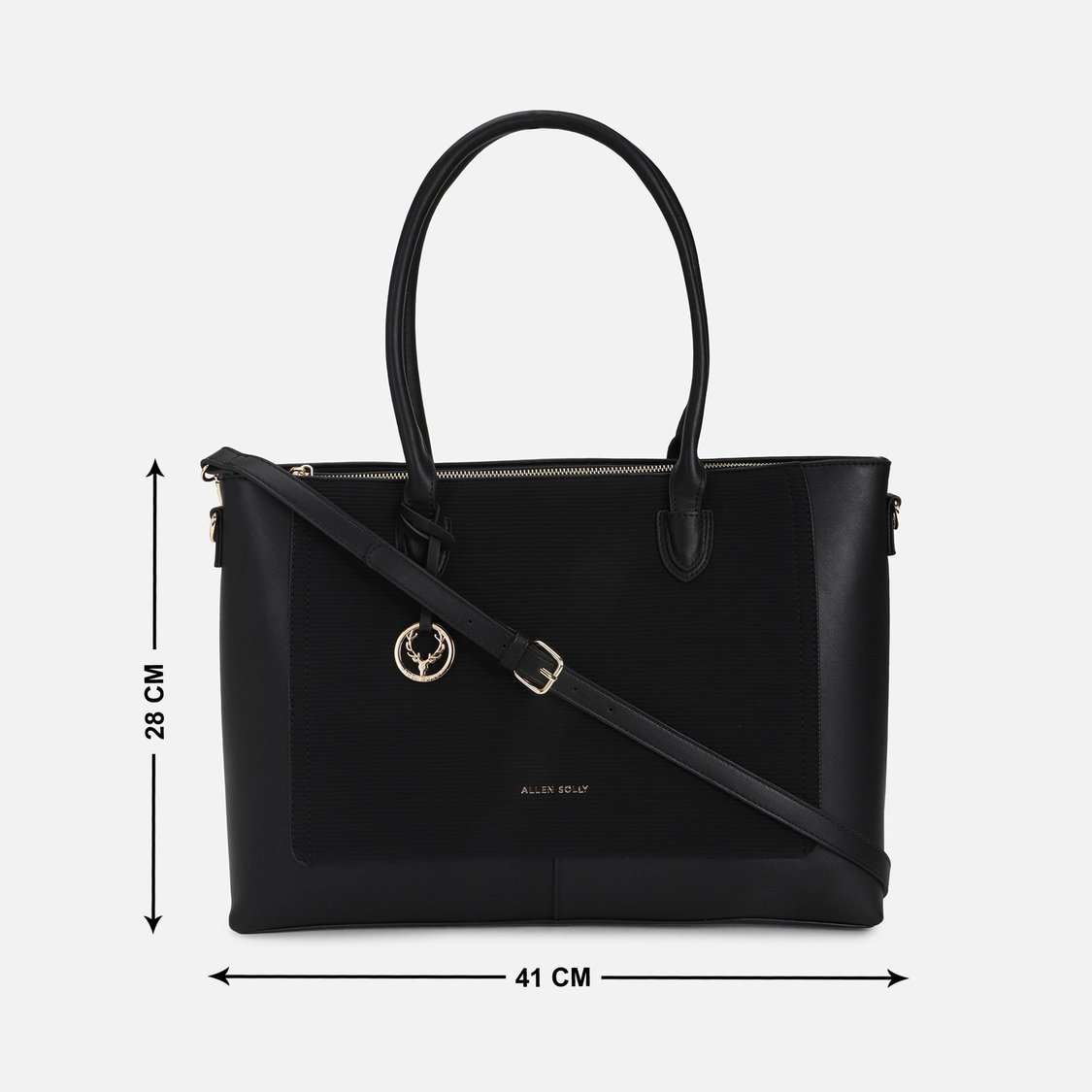 Allen shops solly black solid shoulder bag