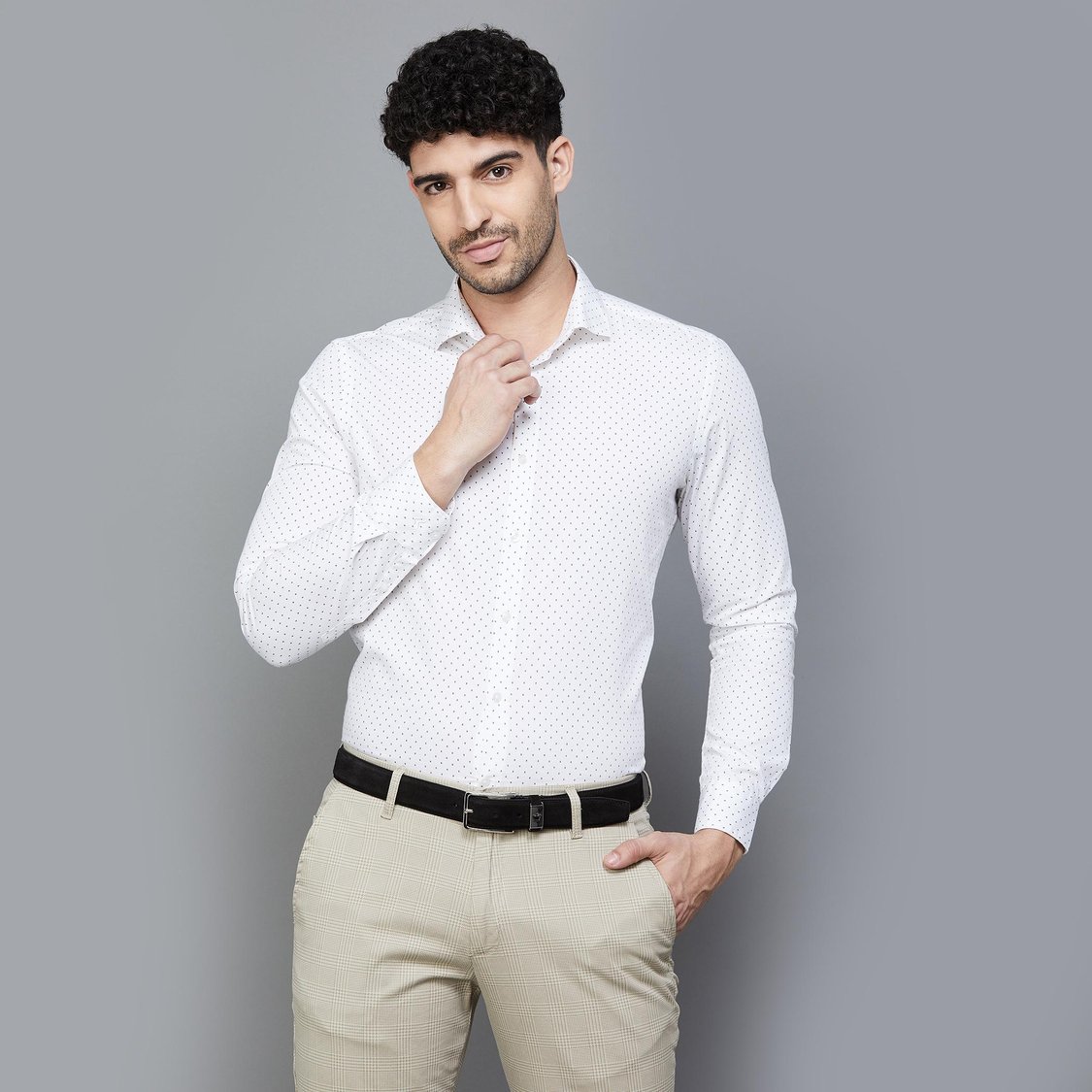 LOUIS PHILIPPE Men Textured Casual Belt