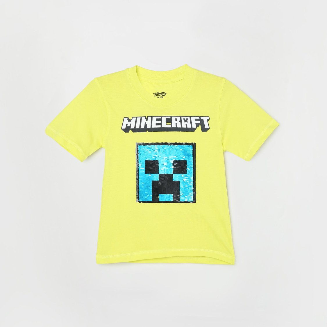 KIDSVILLE Boys Minecraft Sequinned T-shirt