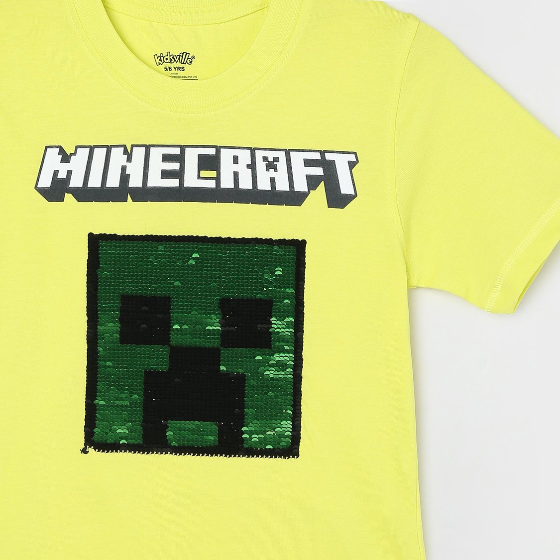 KIDSVILLE Boys Minecraft Sequinned T-shirt