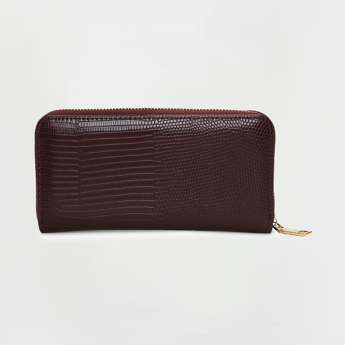 GINGER Women Croc Textured Zip-Around Wallet