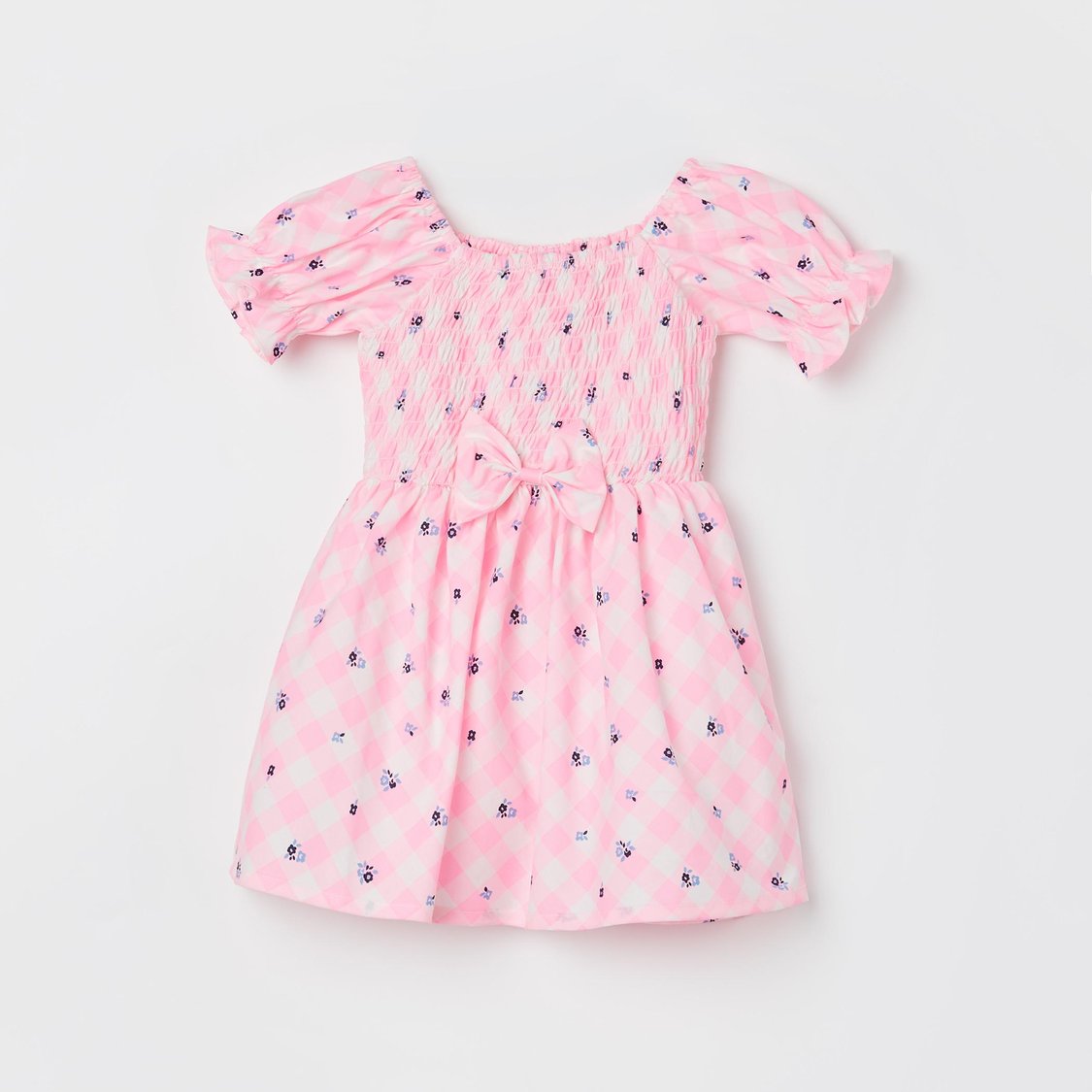 PEPPERMINT Girls Smocked Fit and Flare Dress