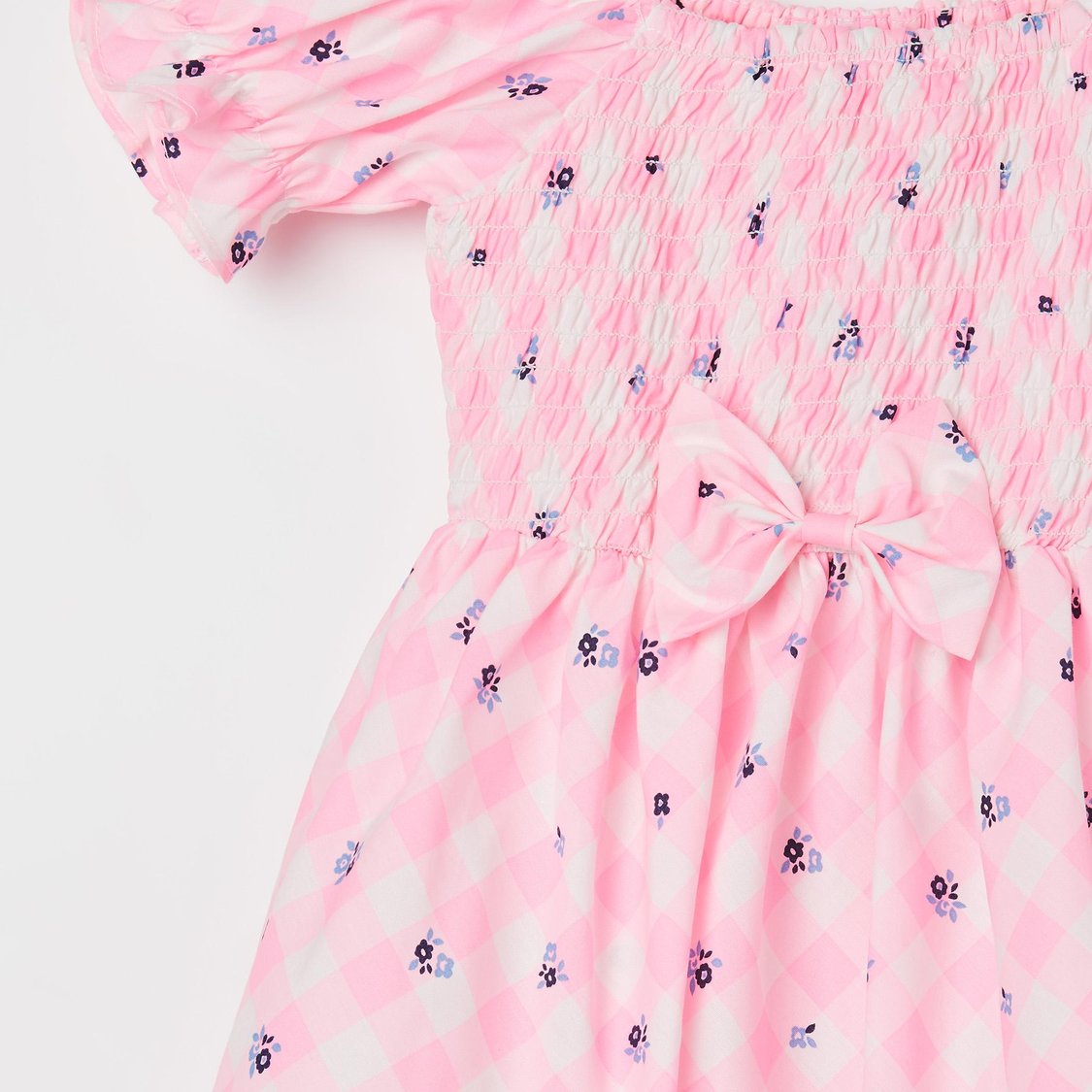PEPPERMINT Girls Smocked Fit and Flare Dress