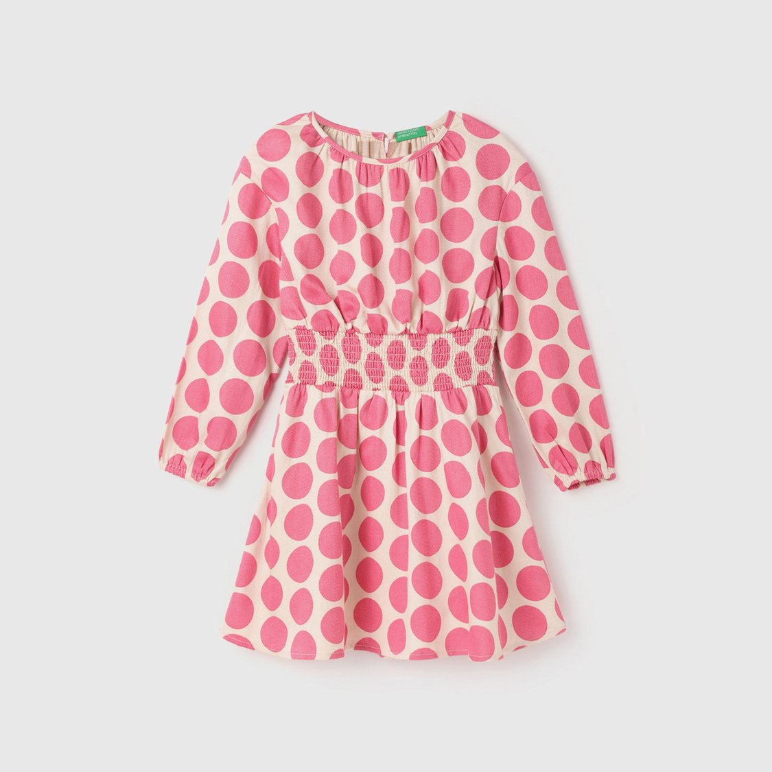 UNITED COLORS OF BENETTON Girls Polka-Dot Fit and Flare Dress