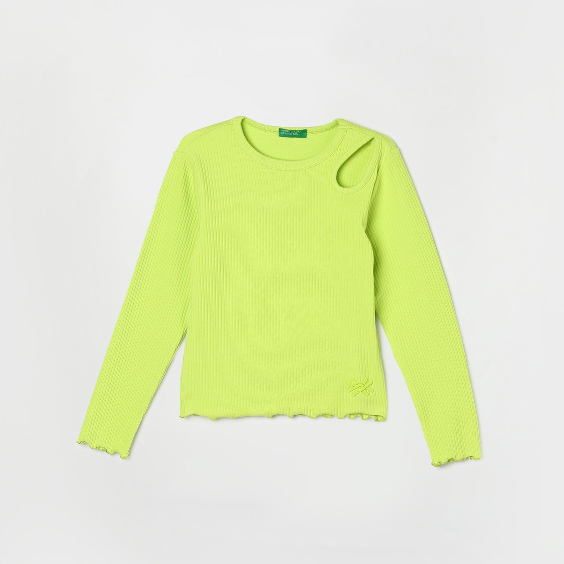 UNITED COLORS OF BENETTON Girls Ribbed Cut-Out Top