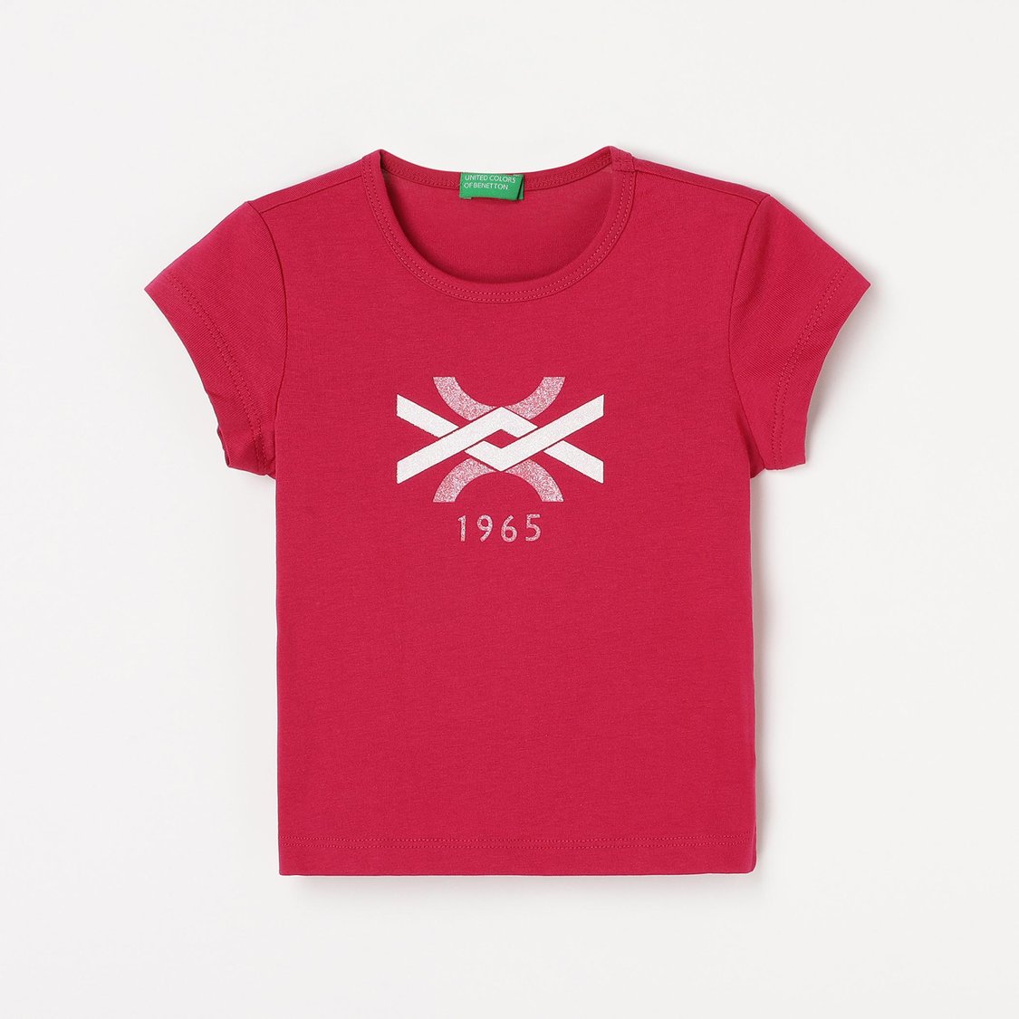 UNITED COLORS OF BENETTON Girls Printed Round Neck T-shirt