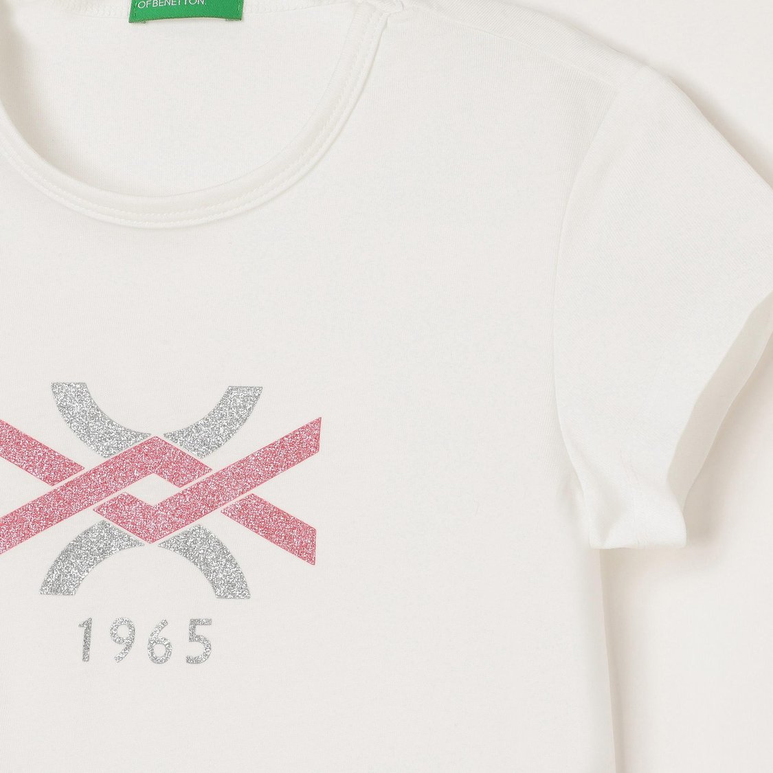 UNITED COLORS OF BENETTON Girls Printed Round Neck T-shirt