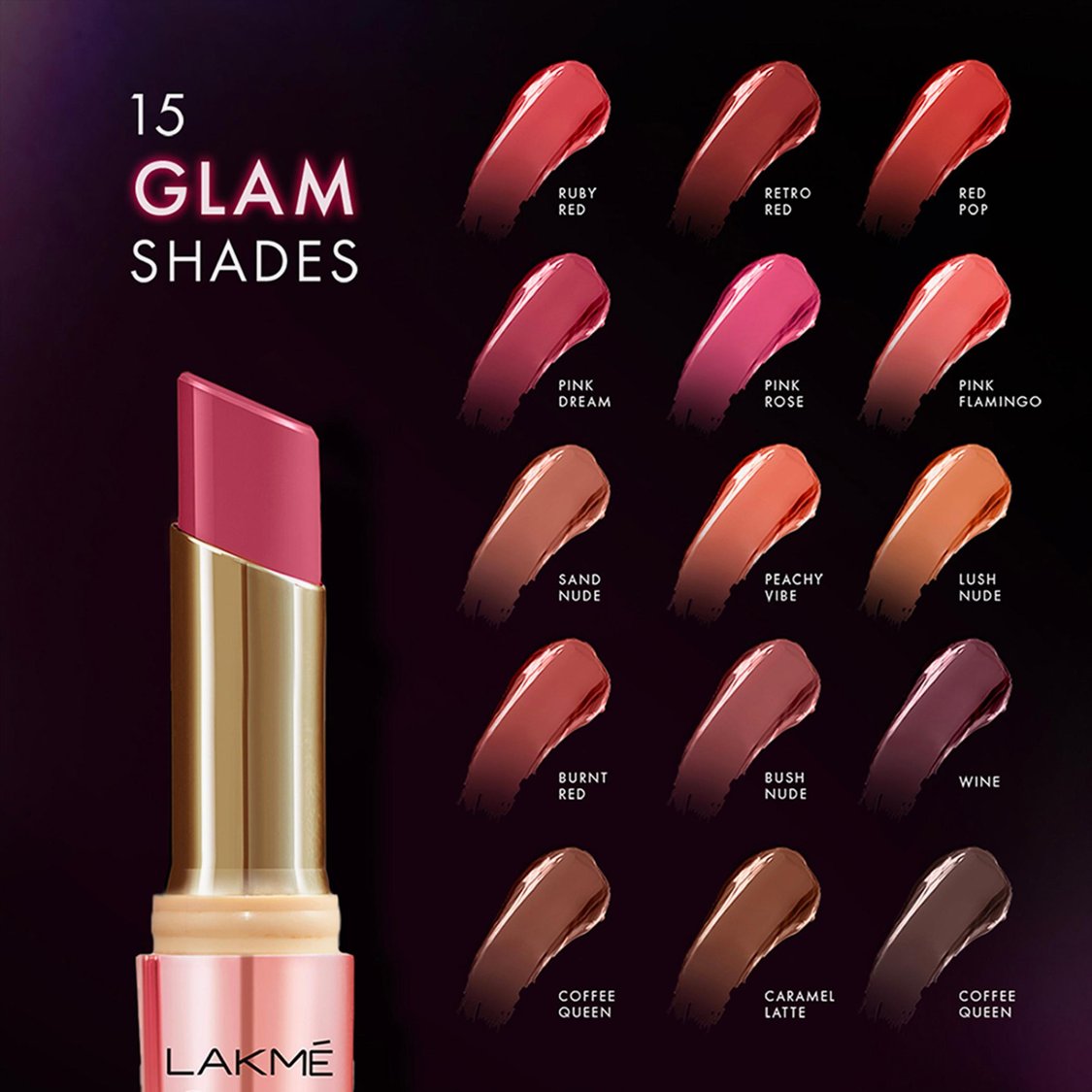 LAKME 9 to 5 Primer + Shine Lipstick - SM1 Blush Mauve - 3.6g