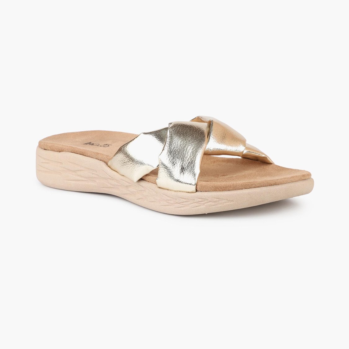 INC.5 Women Solid Glossy Flat Sandals