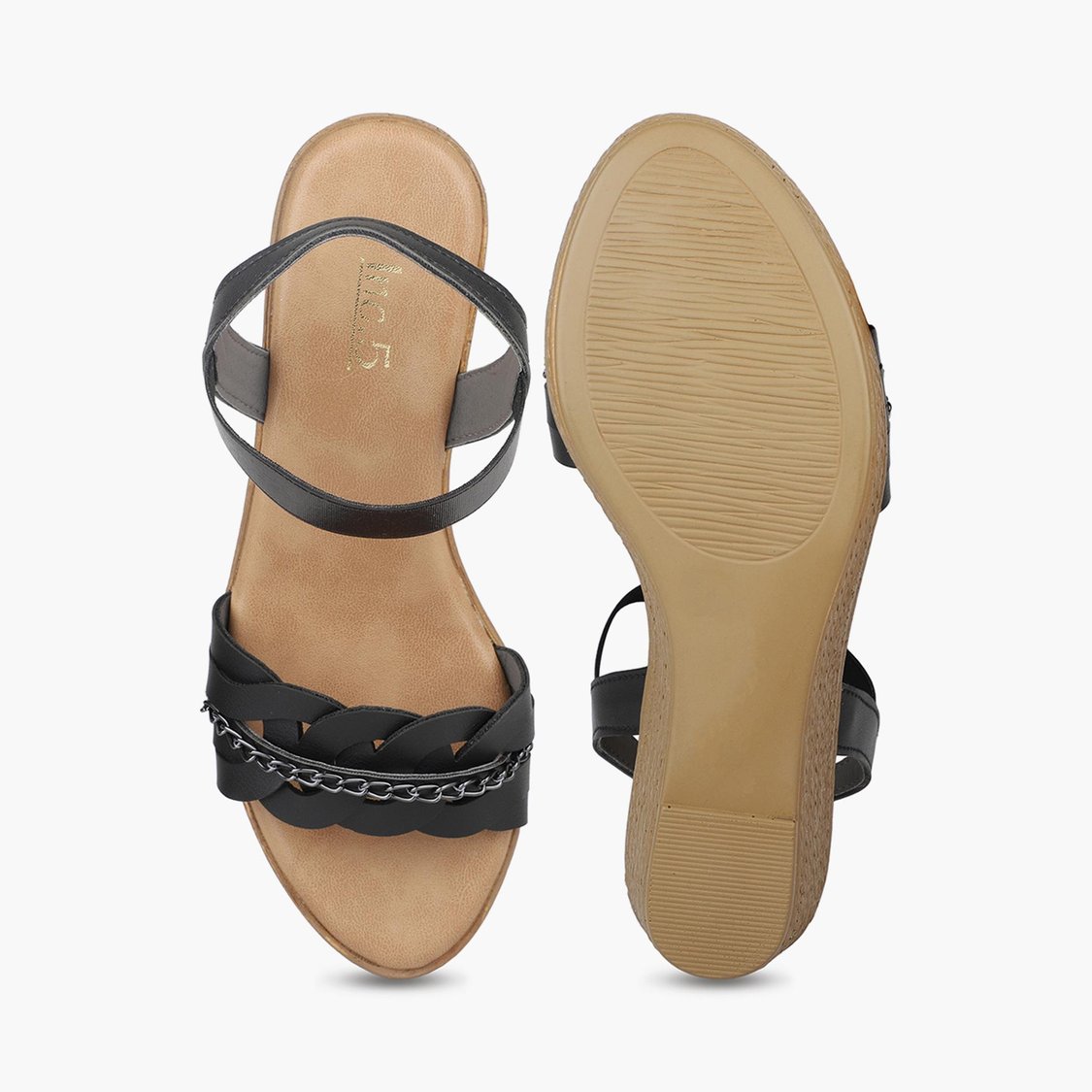 INC.5 Women Chain Embellished Wedges