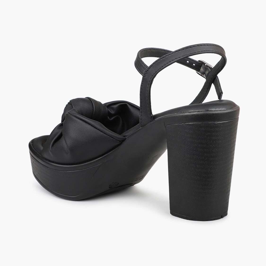 Buy Women Solid Block Heel Sandals from at just INR