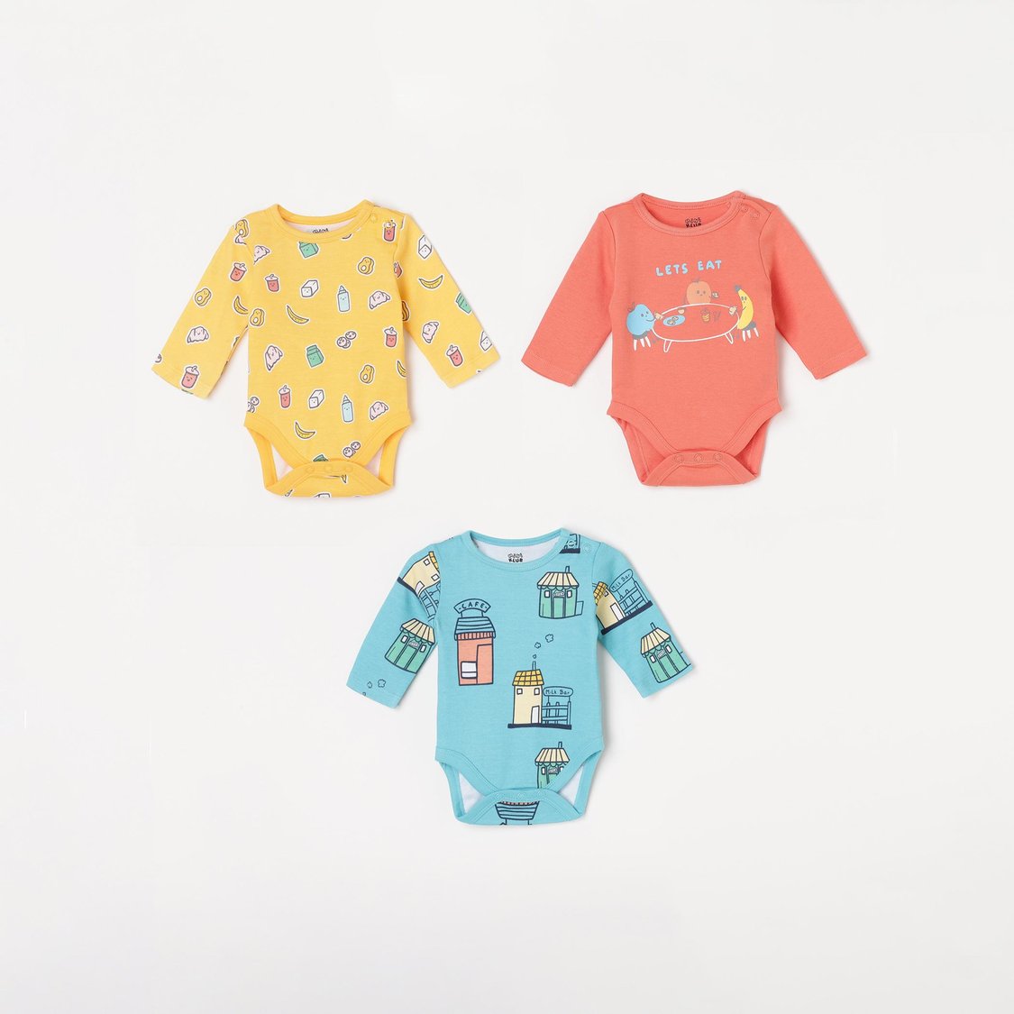 FS MINI KLUB Boys Printed Bodysuits - Pack of 3