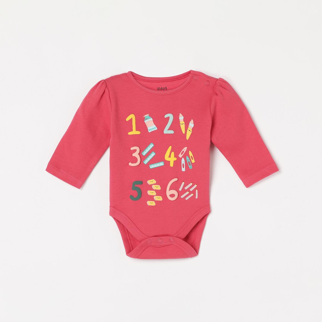 FS MINI KLUB Girls Printed Round Neck Bodysuit - Pack of 3
