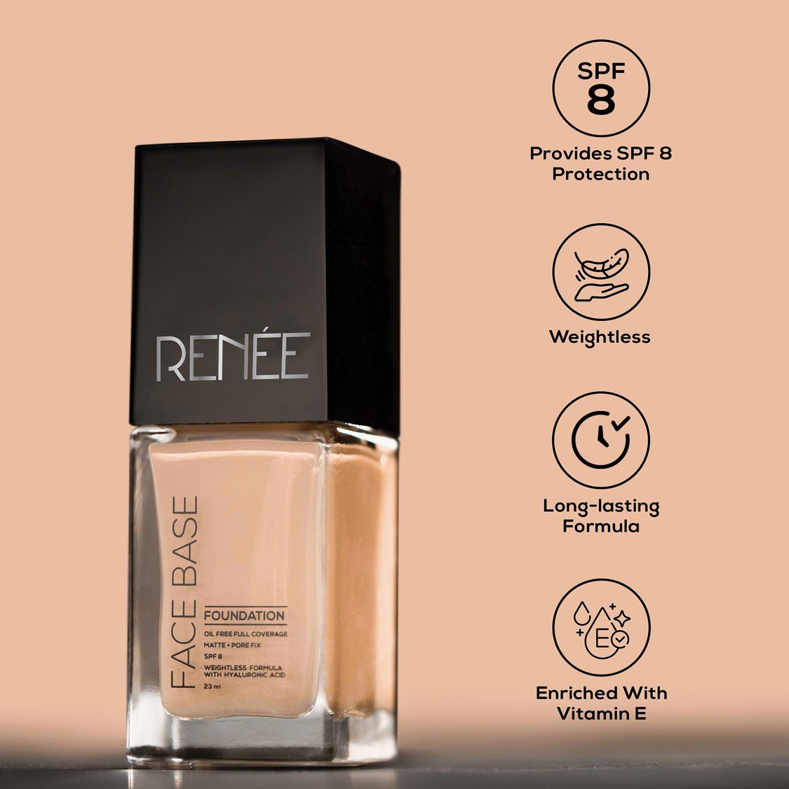 RENEE Face Base Liquid Foundation - Cappuccino - 23ml