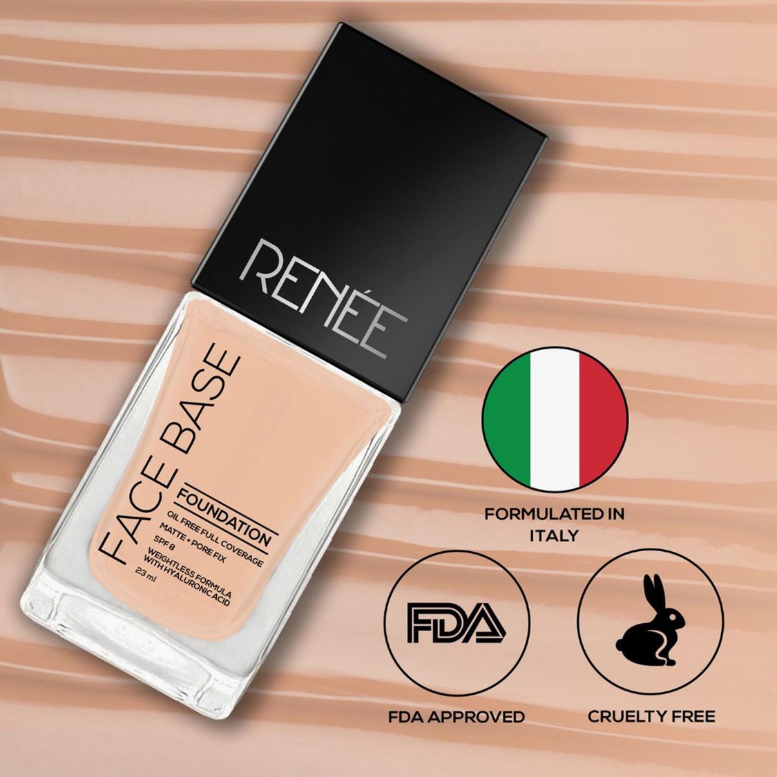 RENEE Face Base Liquid Foundation - Cappuccino - 23ml