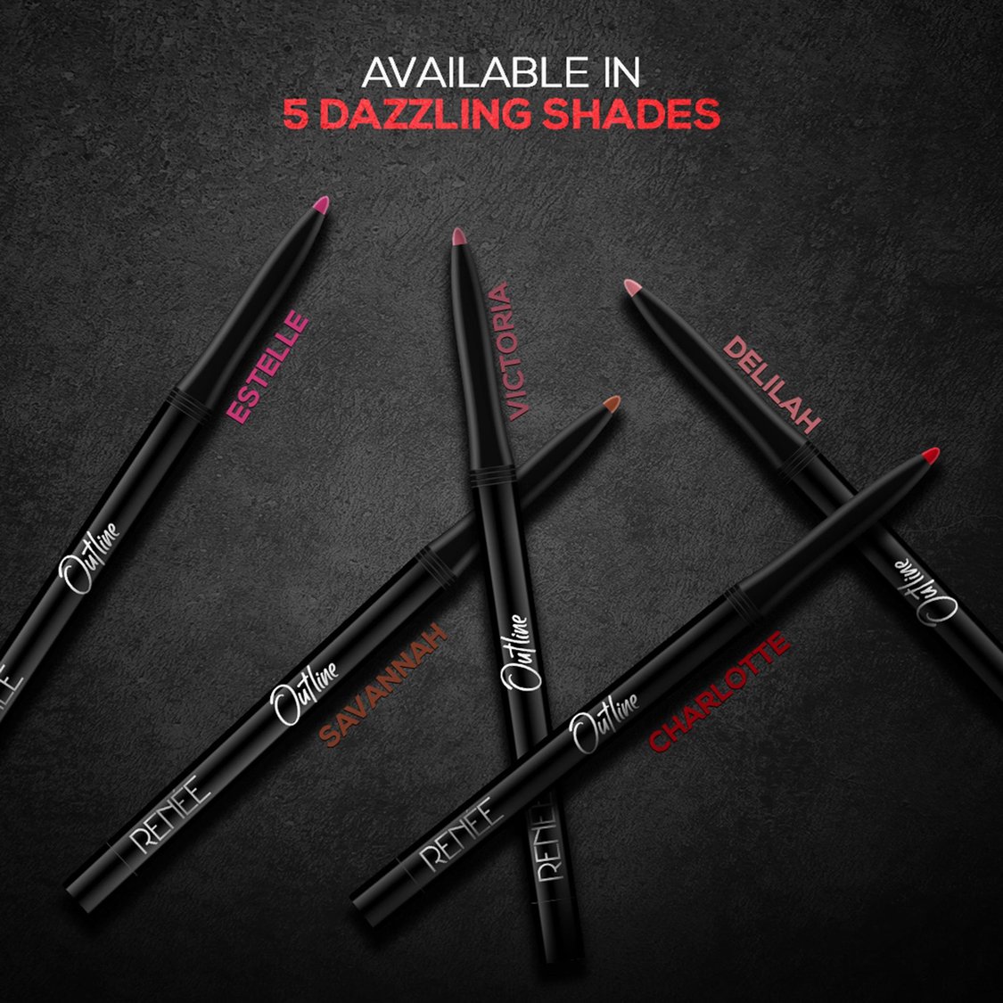 RENEE Outline Lip Liner - 05 Charlotte - 0.35gm