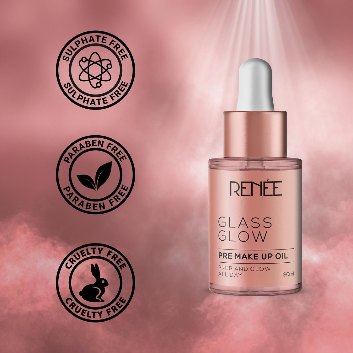 RENEE Glass Glow Pre Make Up Oil - 30ml