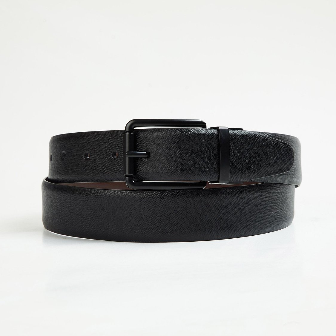 CODE Men Solid Reversible Leather Formal Belt
