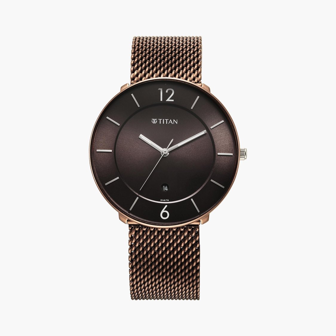 TITAN Men Solid Analog Watch with Mesh Strap - 1849KM04