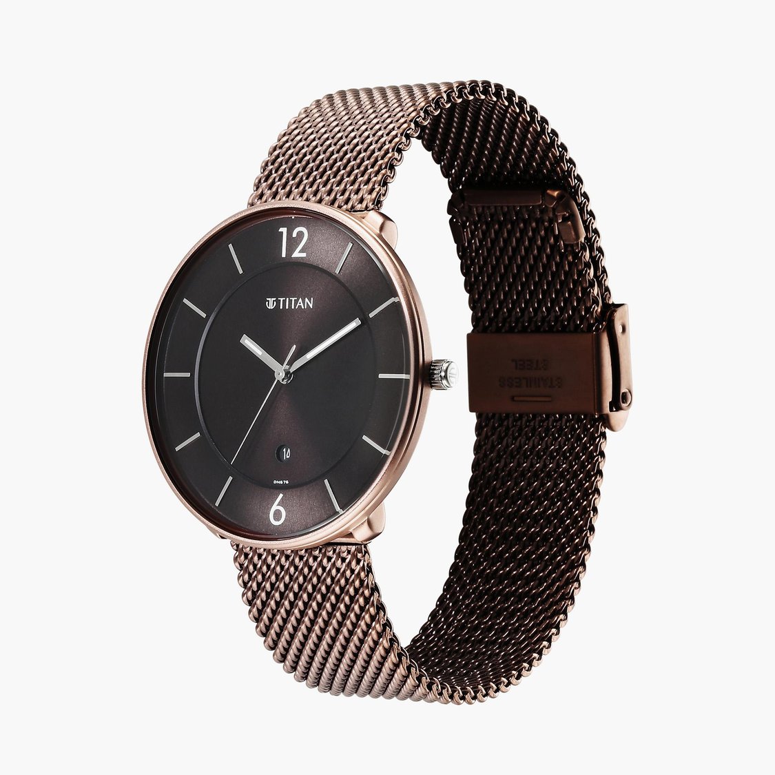 TITAN Men Solid Analog Watch with Mesh Strap - 1849KM04