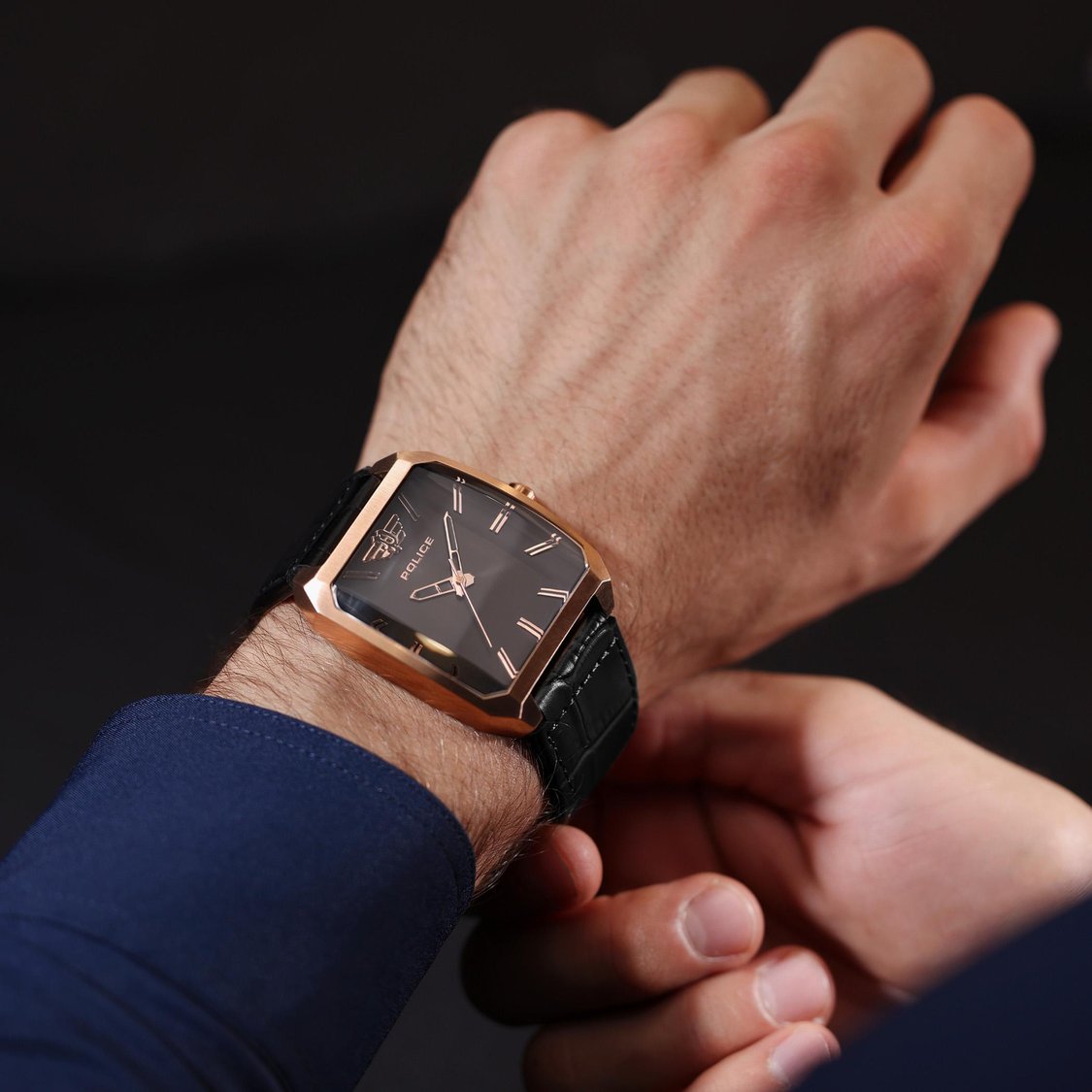 POLICE Men Analog Watch with Leather Strap - PLPEWJA0006002