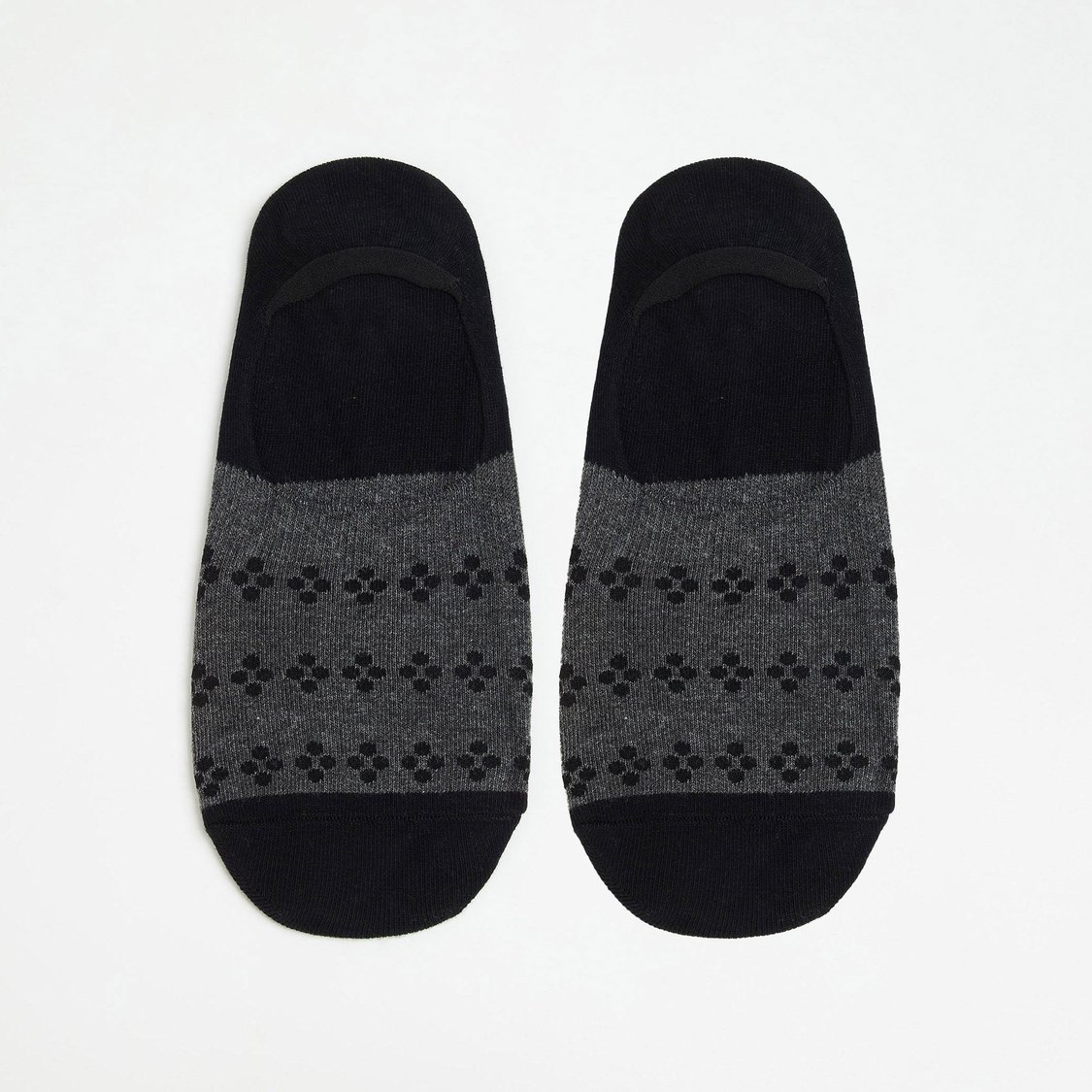 CODE Men Printed No-Show Socks - Pack of 5