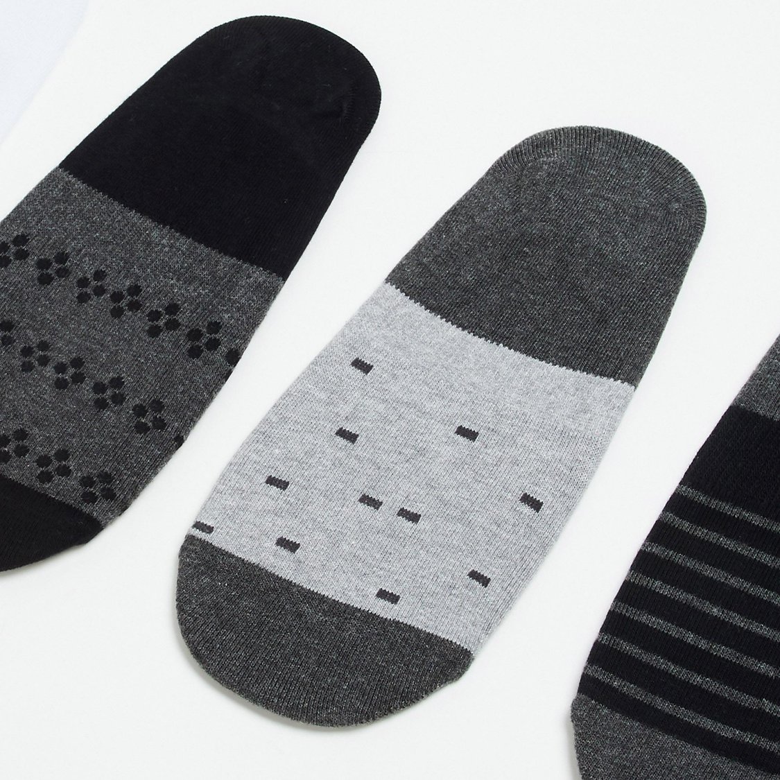 CODE Men Printed No-Show Socks - Pack of 5