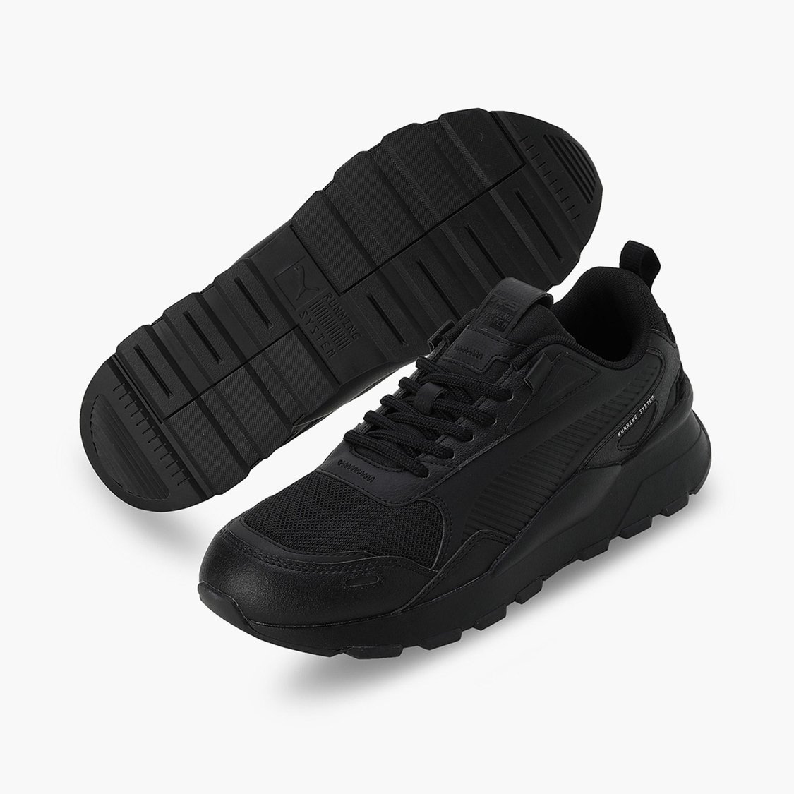 PUMA Men Solid Mesh-Paneled Lace-Up Shoes