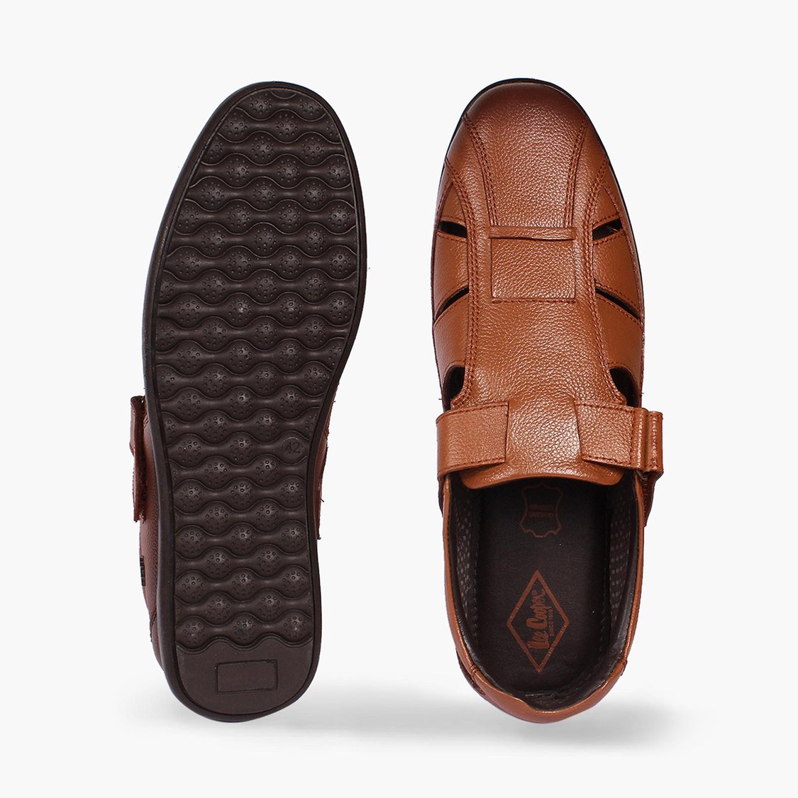 LEE COOPER Men Solid Sandals with Velcro Strap